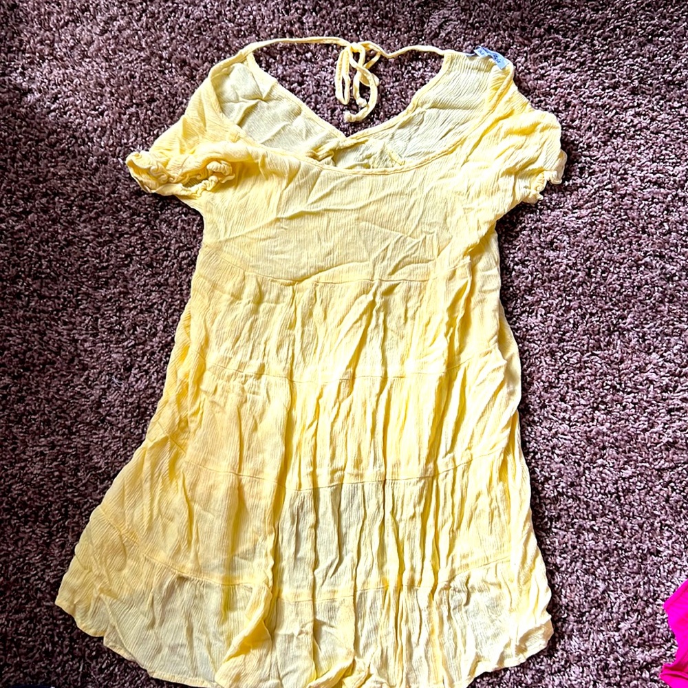 Yellow Beach Mini Dress